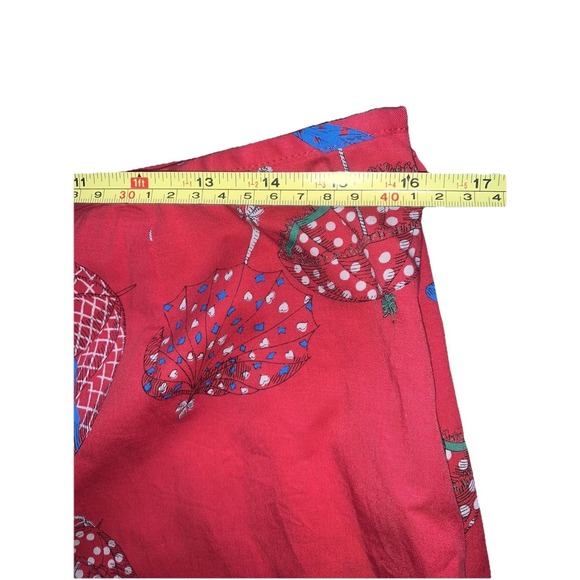 VTG Umbrella Pants by Jones New York Country Women 12 Red Side Zip Cruise Summer - Picture 5 of 7